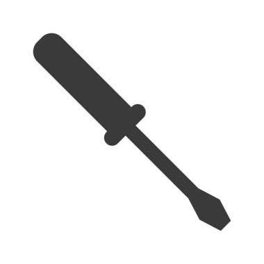 Tornavida simgesi beyaz arkaplanda izole edildi. Vektör illüstrasyonu