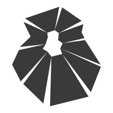 Ravine glyph icon isolated on white background.Vector illustration