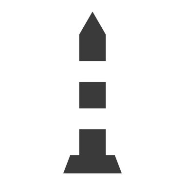 Beyaz arkaplanda kenar sütun simgesi izole edildi. Vektör illüstrasyonu