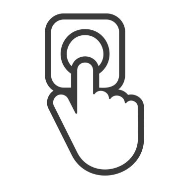 Kapı zili simgesi beyaz arkaplanda izole edildi. Vektör illüstrasyonu