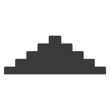 Beyaz arkaplanda izole edilmiş merdiven simgesi. Vektör illüstrasyonu