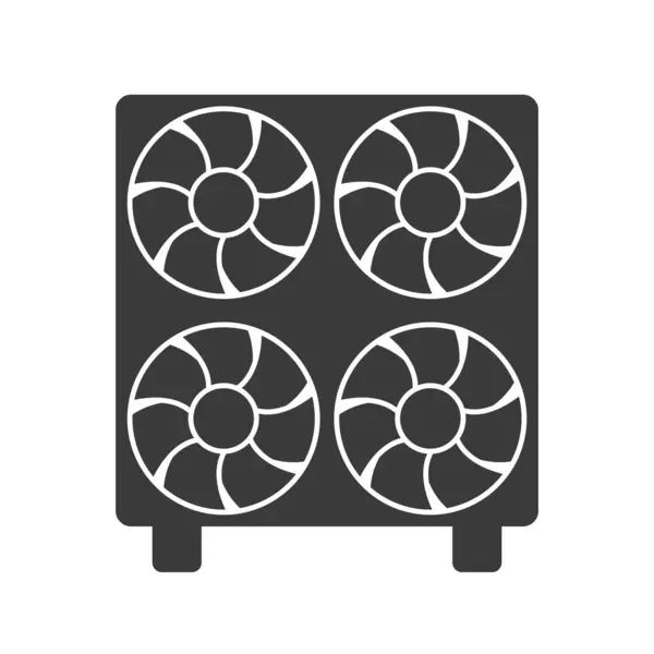Průmyslový Klimatizátor Glyf Ikona Izolované Bílém Pozadí Vektorové Ilustrace — Stockový vektor