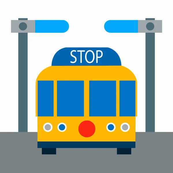 Afişler Işaretler Simge Oluşturma Üzerindeki Baskılar Için Toplu Taşıma Durdurma — Stok Vektör