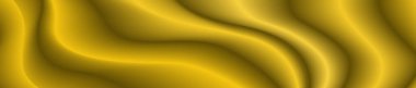 Yatay dekoratif bir panel şeklinde soyut arkaplan ve gradyan etkisi. Arkaplan parlak sarı ve dalgalı ipek desenler oluşturuyor. Derinlik ve hacim hissi. Etkisi pürüzsüz ve akışkan bir yüzey..  