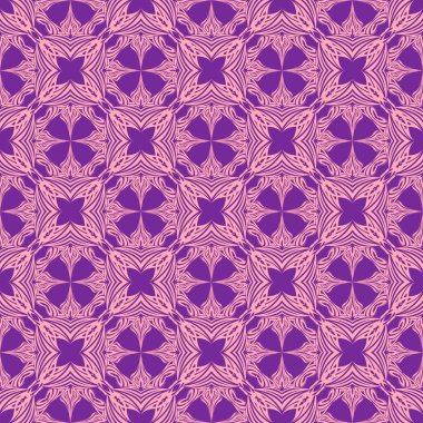 Vektör kusursuz desen. Pembe mor tonlar içinde modern stil dokusu. Geometrik arka plan tekrarlanıyor. Kumaşlardaki, kapaklardaki, iç dizayndaki duvarlardaki izler için.