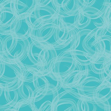 Suyu andıran bir yapıda sarmal, dairesel, ince çizgilerden yapılmış dekoratif turkuaz bir zemin şeklinde kusursuz soyut desen. Tasarımlarınızın soyut bir şekilde tasarlanması için