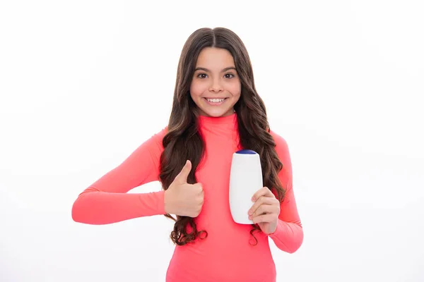Teenager Child Girl Bottle Shampoo Conditioners Shower Gel Kids Hair — Φωτογραφία Αρχείου