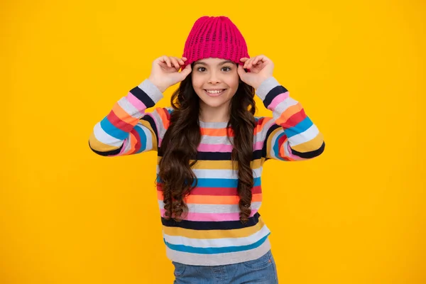 Winter Hat Cold Season Concept Winter Fashion Accessory Children Teen — Stok fotoğraf