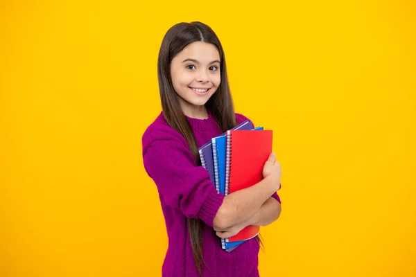 School Onderwijsconcept Tiener Schoolmeisje Student Studeren Met Boeken — Stockfoto