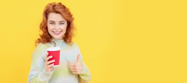perfect good morning. express happiness. positive emotions. portrait of enjoyment. happy woman. Woman isolated face portrait, banner with copy space