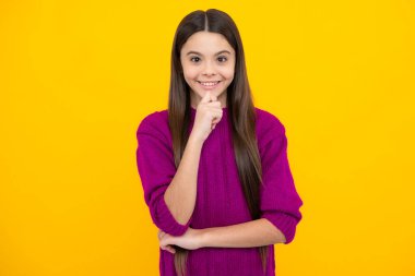 Küçük bir kız çocuğu. 12,13 yaşında, 14 yaşında. Tecrit edilmiş bir geçmişi var. Çocuk stüdyo resmi. Duygusal çocukların yüzü