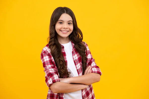 Happy Teenager Positive Smiling Emotions Teen Girl Portrait Young Teenage — Foto de Stock
