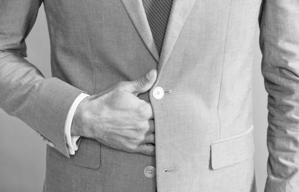 Hombre Recortado Formalwear Chaqueta Primer Plano Formalwear —  Fotos de Stock