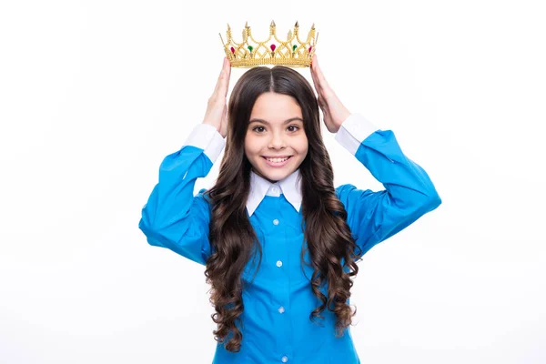 Girls Party Funny Kid Crown Child Queen Wear Diadem Tiara — 图库照片