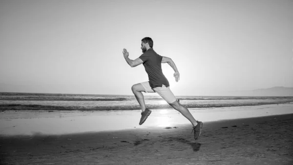 Sbrigati Resistenza Resistenza Velocista Atleta Sportivo Correre Veloce Vincere Tramonto — Foto Stock