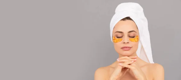 Eye Patch Bersihkan Itu Kosmetik Kolagen Wajah Kulit Pelembab Kosmetologi — Stok Foto