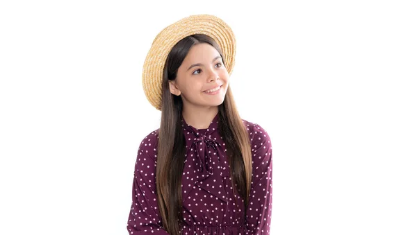Portrait Happy Smiling Teenage Child Girl Cute Young Teenager Girl — Fotografia de Stock