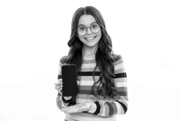Adolescent Utilisant Téléphone Mobile Bavardant Sur Web Application Mobile Pour — Photo