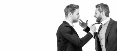 İnsan yüzü portresi, fotokopi alanı olan pankart. Liderlik mücadelesi veren iş adamlarının iş rekabeti ve anlaşmazlıkları var