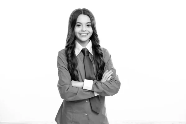 Schöne Teen Mädchen Student Porträt Eines Teenager Schulmädchens Auf Isoliertem — Stockfoto