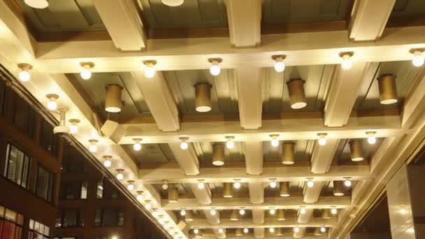 Verlichte Plafondlamp Ruimteverlichting Interieur Van Plafondlamp Voor Verlichting Plafondlamp Met — Stockvideo