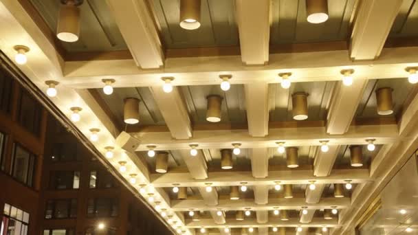 Projeto Candeeiro Teto Proporcionando Iluminação Candeeiro Tecto Com Iluminação Suave — Vídeo de Stock