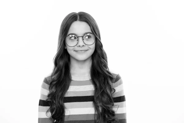 Мислення Обличчя Вдумливі Емоції Дівчини Підлітка Емоційний Портрет Кавказької Дівчинки — стокове фото