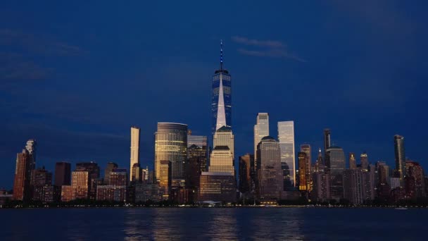 Tempo Manhattan New York Gira Notte Timelapse Tramonto New York — Video Stock