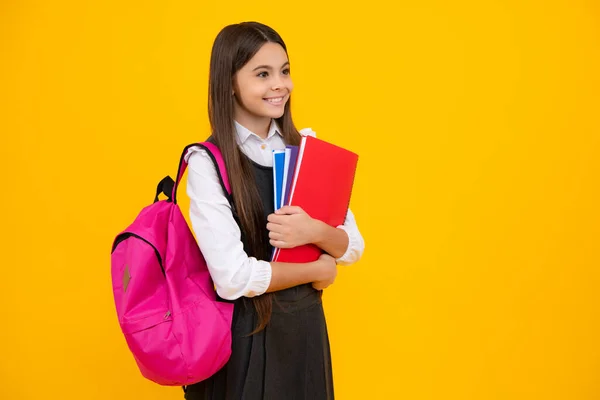 Back School School Girl Student School Bag Backpack Hold Book — Φωτογραφία Αρχείου