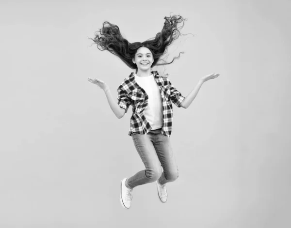 Teenager Face Crazy Movement Hair Happiness Freedom Motion Child Young — Foto de Stock