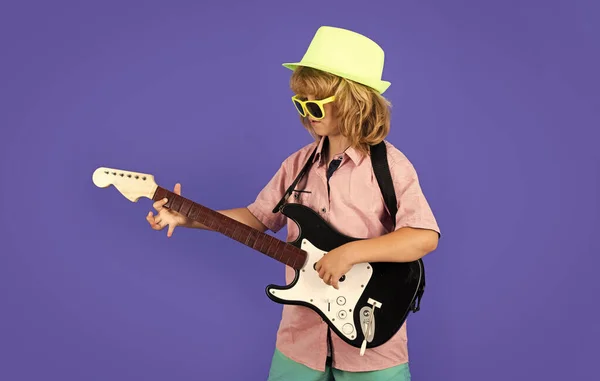 Funny Hipster Future Rock Star Kids Music School Funny Little — Fotografia de Stock