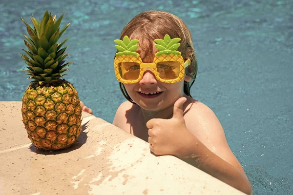 Child Swimming Pool Summer Kids Activity Healthy Lifestyle — Zdjęcie stockowe