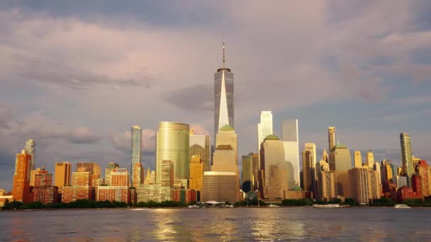 New York Manhattan Cityscape Nyc Tempo Manhattan New York Gira — Video Stock