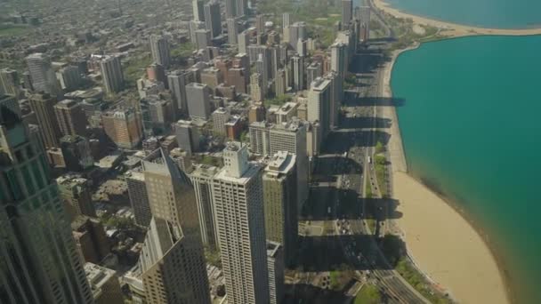 Kontorbygninger Skyskrapere Skyskrapere Bybildet Bybildet Arkitektur Chicago Byen Storby Med – stockvideo