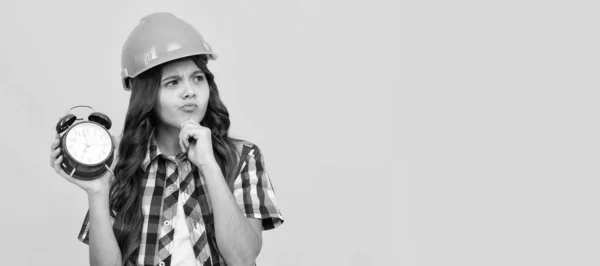 What Early Morning Workers Day Future Career Thoughtful Teen Girl — Foto de Stock