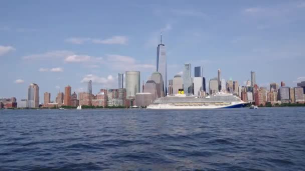 New York Usa Giugno 2023 Nave Crociera Carnival Venezia Vela — Video Stock