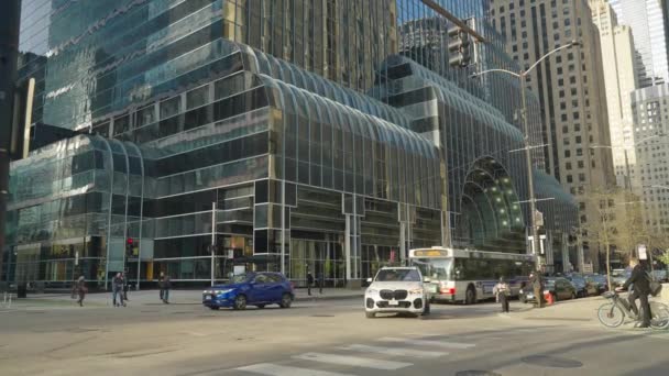 Chicago Usa 2023 Május Chicago Város Építészeti Városképe Felhőkarcolóval Lassított — Stock videók