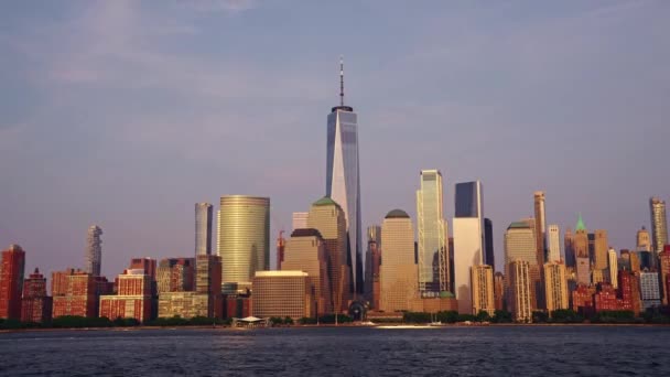 New York Manhattan Time Laps Dusk Timelapse Sunset New York — Stock Video