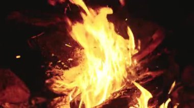Kamp ateşi. Yanan alevler. Barbekü için yanan ateş. Barbekü için şenlik ateşi. Geceleri kamp ateşi. Kampta kamp ateşi var. Parlak kamp ateşi. Kamp yaşam tarzı. Şenlik gecesi.