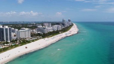 Miami Sahili 'nin havadan görünüşü, Güney Sahili. Florida mı? ABD