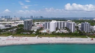 Miami Sahili 'nin havadan görünüşü, Güney Sahili. Florida mı? ABD