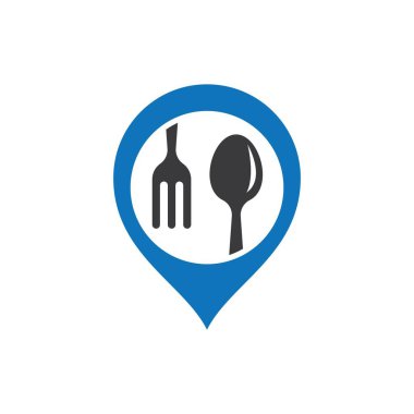 Food location logo images illustration design