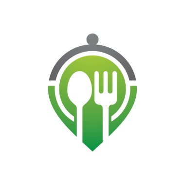 Food location logo images illustration design