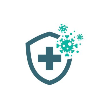 Virus protection logo images illustration design