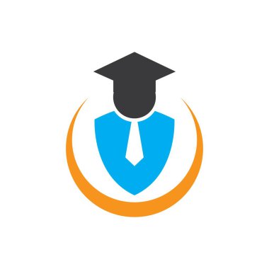 Eğitim logosu tasarımı vektör çizimi