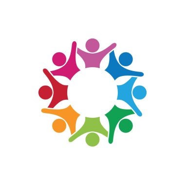 Toplum hizmeti logo resimleri tasarım illüstrasyonu