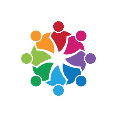 Toplum hizmeti logo resimleri tasarım illüstrasyonu