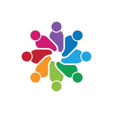 Toplum hizmeti logo resimleri tasarım illüstrasyonu