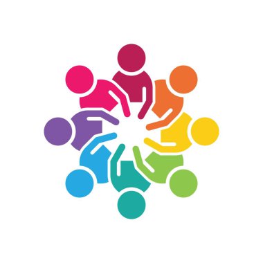 Takım çalışması logo resimleri illüstrasyon tasarımı