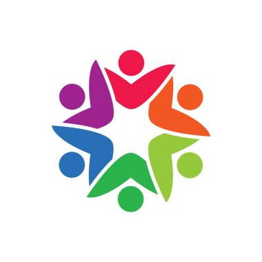 Toplum hizmeti logo resimleri tasarım illüstrasyonu